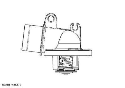 Thermostat, coolant BorgWarner (Wahler) 4630.87D