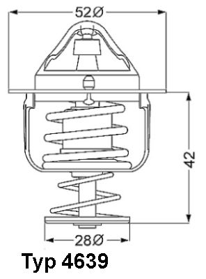 Thermostat, coolant BorgWarner (Wahler) 4639.82D