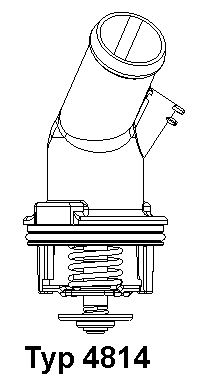 Thermostat, coolant BorgWarner (Wahler) 4814.92D