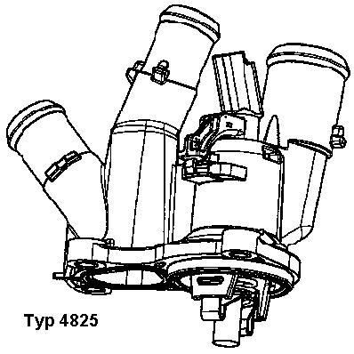 Thermostat, coolant BorgWarner (Wahler) 4825.98D