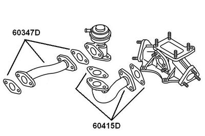 Pipe, EGR valve BorgWarner (Wahler) 60347D