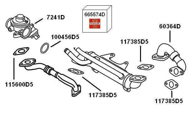 BorgWarner (Wahler) 60364D Pipe, EGR valve