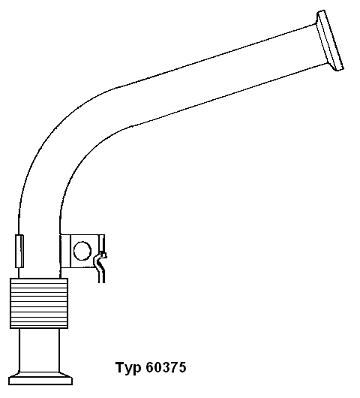 Pipe, EGR valve BorgWarner (Wahler) 60375D