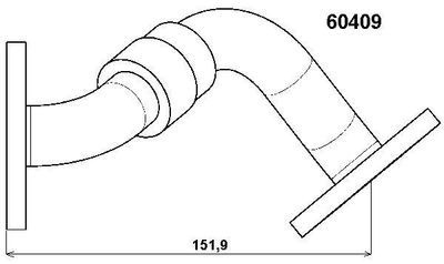 Pipe, EGR valve BorgWarner (Wahler) 60409D