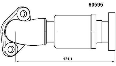 Pipe, EGR valve BorgWarner (Wahler) 60595D