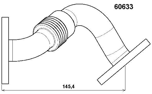 BorgWarner (Wahler) 60633D Pipe, EGR valve