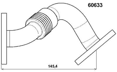 Pipe, EGR valve BorgWarner (Wahler) 60633D