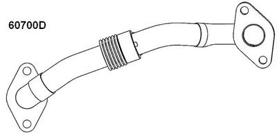 Pipe, EGR valve BorgWarner (Wahler) 60700D