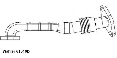 Pipe, EGR valve BorgWarner (Wahler) 61010D