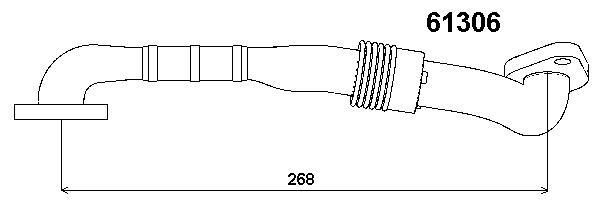 BorgWarner (Wahler) 61306D Pipe, EGR valve