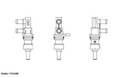 Thermostat, coolant BorgWarner (Wahler) 7129.00D
