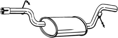 Centre Muffler BOSAL 233-157