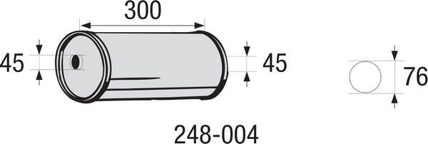 BOSAL 248-004 Centre Muffler, universal