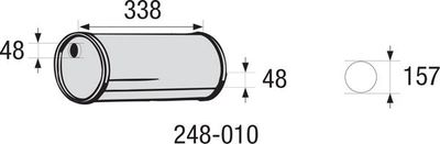 Centre Muffler, universal BOSAL 248-010