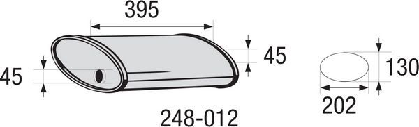 BOSAL 248-012 Centre Muffler, universal