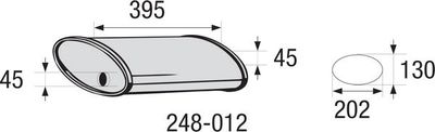Centre Muffler, universal BOSAL 248-012