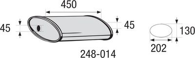 Centre Muffler, universal BOSAL 248-014