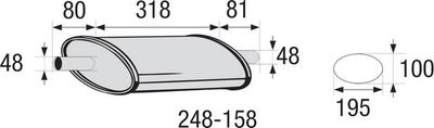 Centre Muffler, universal BOSAL 248-158
