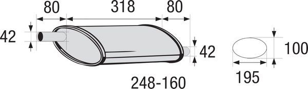 BOSAL 248-160 Centre Muffler, universal