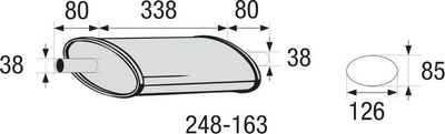 Centre Muffler, universal BOSAL 248-163