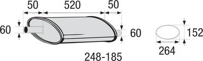 Centre Muffler, universal BOSAL 248-185