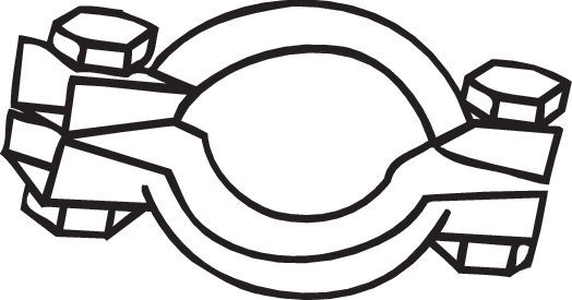 BOSAL 254-375 Clamping Piece, exhaust system