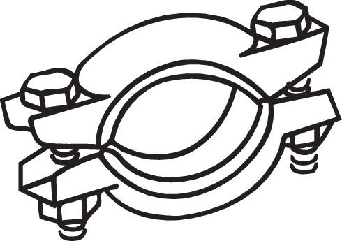 BOSAL 254-787 Clamping Piece, exhaust system
