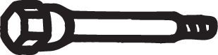 Bolt, exhaust system BOSAL 258-781