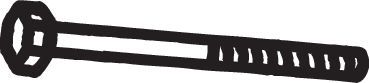 Bolt, exhaust system BOSAL 258-855