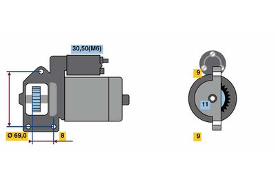 Starter BOSCH 0 001 139 015