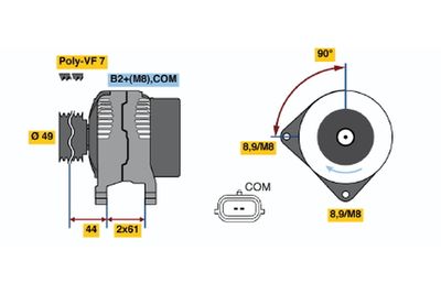 Alternator BOSCH 0 124 425 018