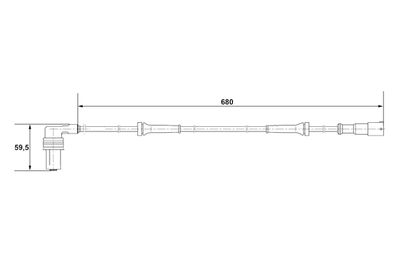 Sensor, wheel speed BOSCH 0 265 001 220