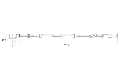 Sensor, wheel speed BOSCH 0 265 006 163