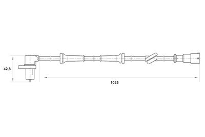 Sensor, wheel speed BOSCH 0 265 006 197