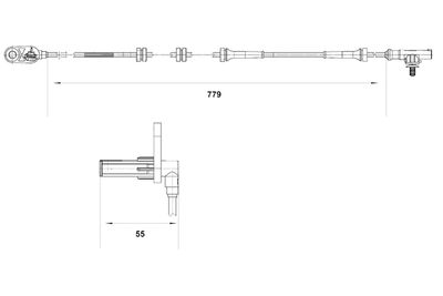 Sensor, wheel speed BOSCH 0 265 007 633