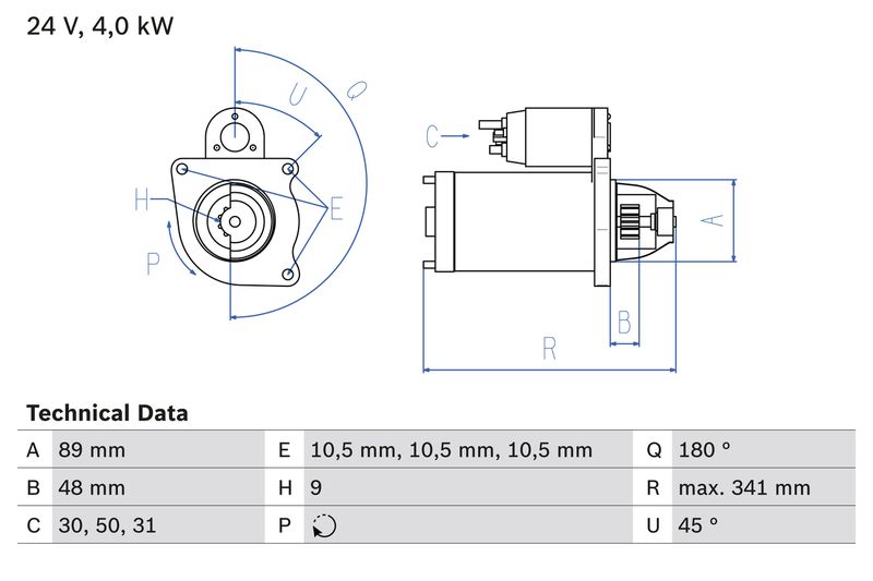 BOSCH 0 986 010 980 Starter