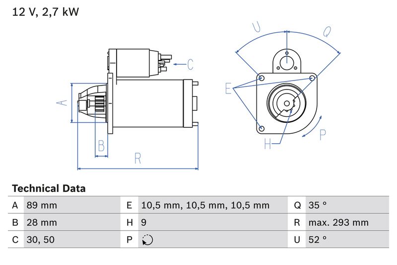 BOSCH 0 986 011 140 Starter