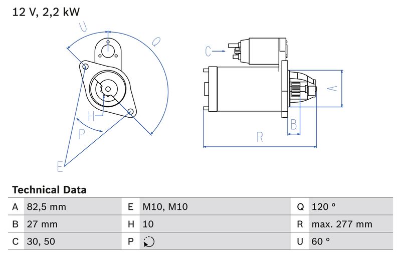 BOSCH 0 986 013 910 Starter