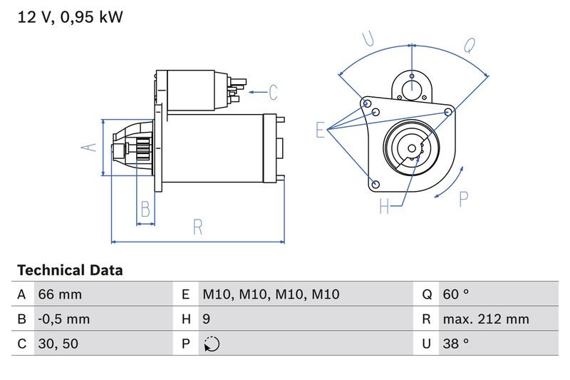 BOSCH 0 986 015 010 Starter