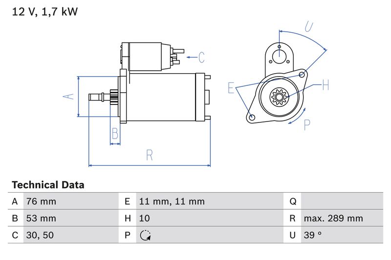 BOSCH 0 986 016 700 Starter