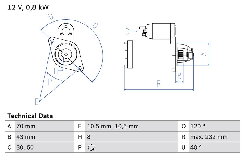 BOSCH 0 986 017 541 Starter