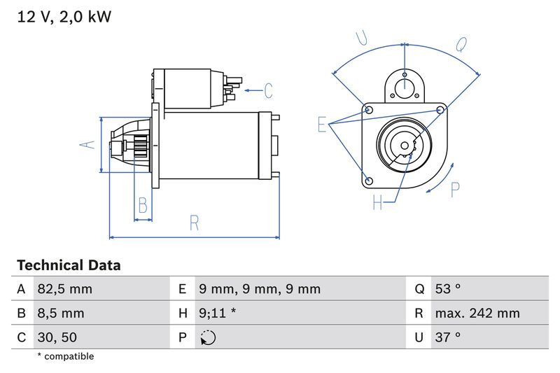 BOSCH 0 986 018 450 Starter