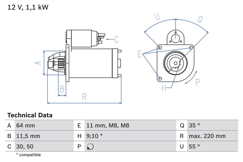 BOSCH 0 986 018 880 Starter