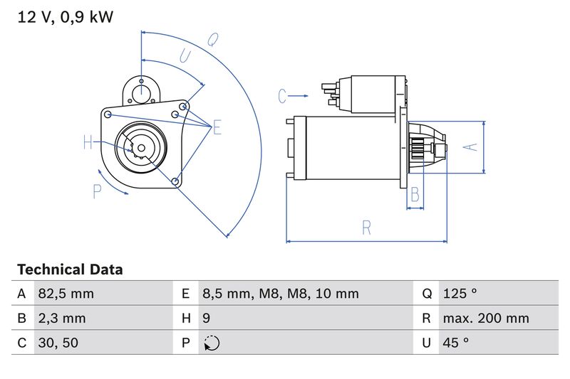 BOSCH 0 986 019 311 Starter