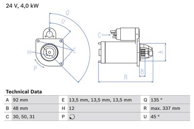 Starter BOSCH 0 986 019 830