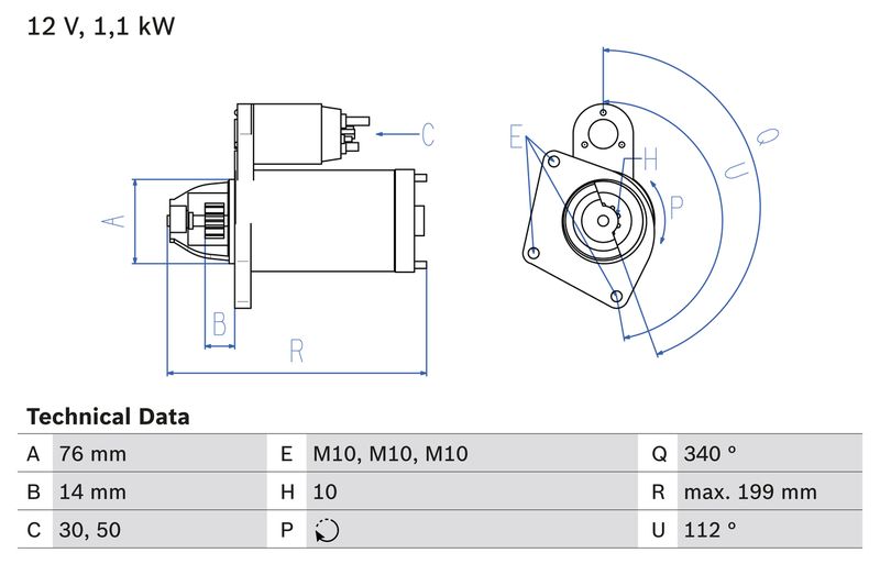 BOSCH 0 986 020 900 Starter