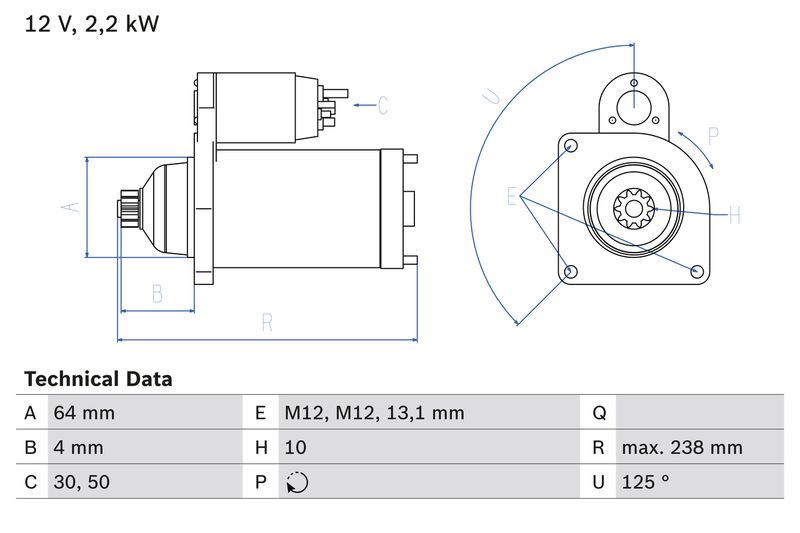 BOSCH 0 986 022 770 Starter