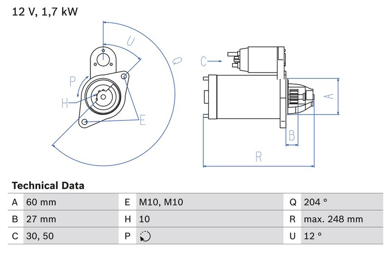 BOSCH 0 986 023 100 Starter