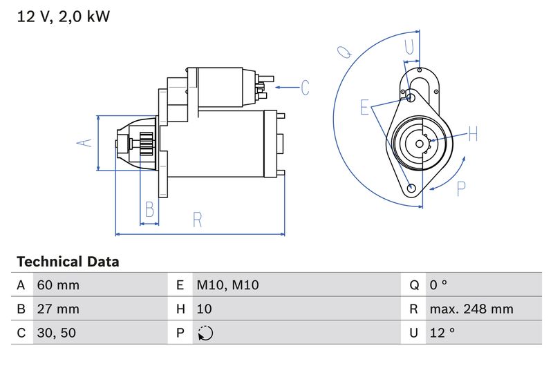 BOSCH 0 986 023 110 Starter