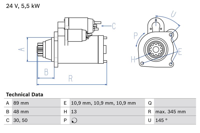 BOSCH 0 986 024 670 Starter